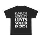 10.9 MILLION ABSOLUTE CUNTS VOTED IN 2024 - Heavy Cotton